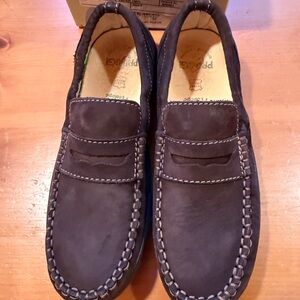 Kids Made in Italy Brown Nubuck Leather Loafers Wedding — Size 3.5